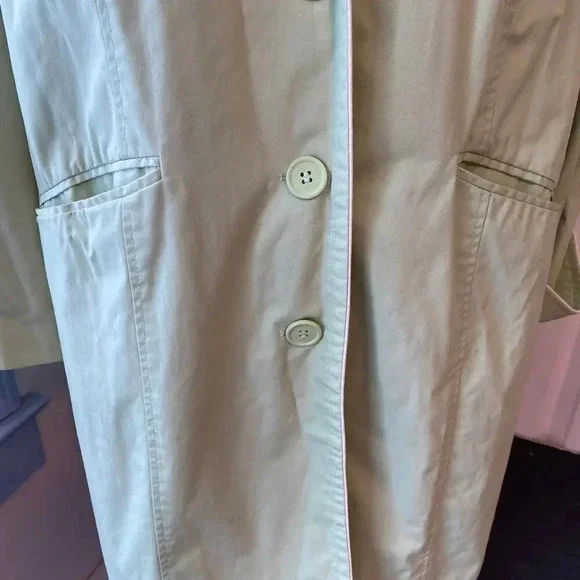 Dennis Basso Trench Jacket/Coat Button Up Full Line  Women Plus Size 1X Pockets - Picture 8 of 8